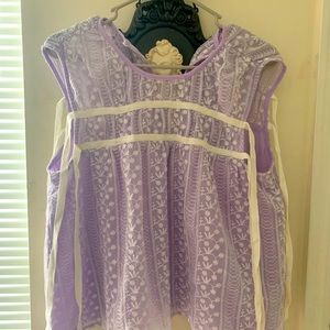Adorable lavender babydoll top